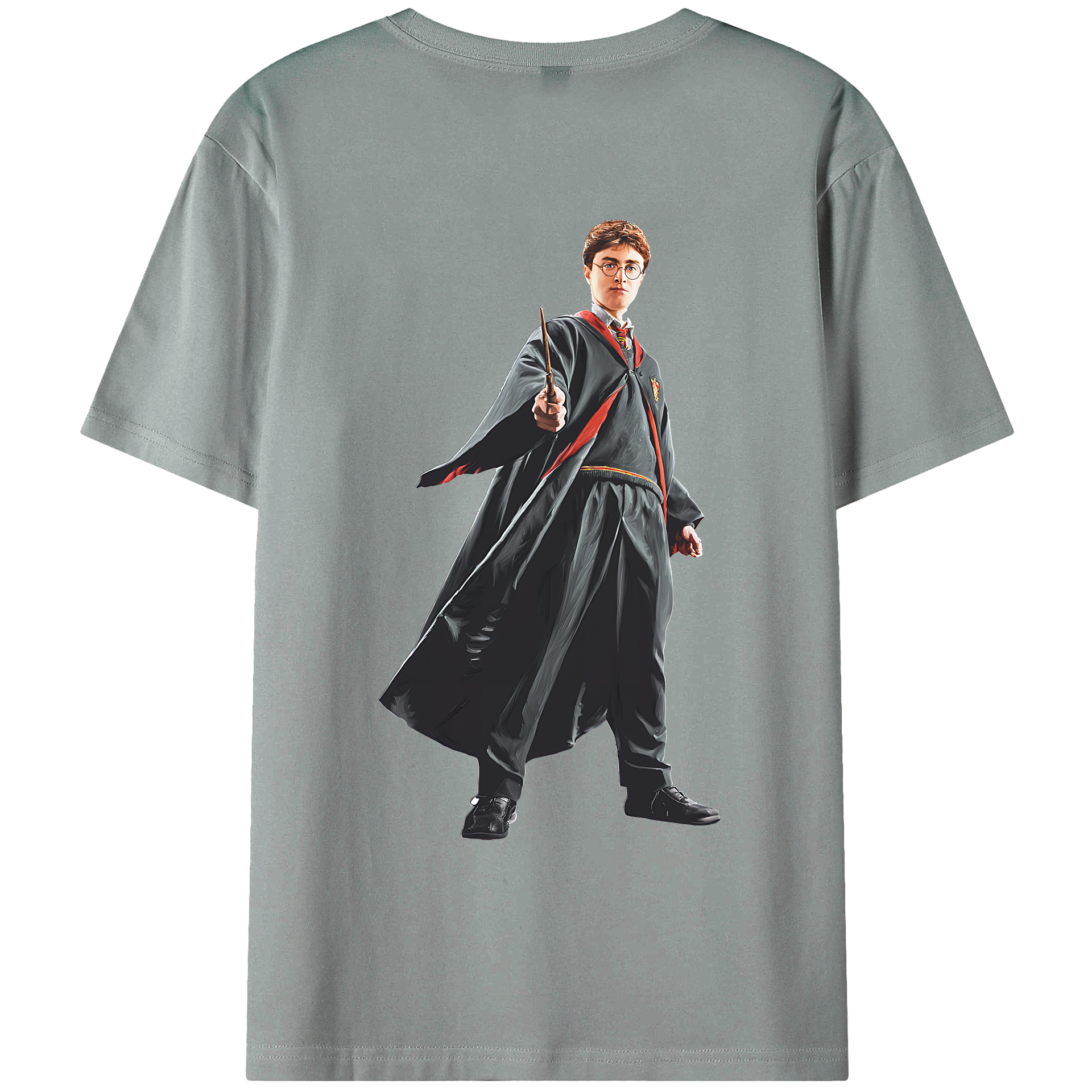 （画像用） Harry Potter ハリー・ポッターシリーズ 綿100％ メンズ半袖Tシャツ（バックプリント） 通気性